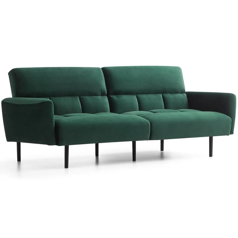 Weekender Lewis Sofa Bed- Velvet Green