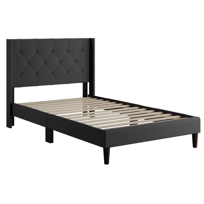 Weekender Drake Platform Bed- Charcoal (Queen)