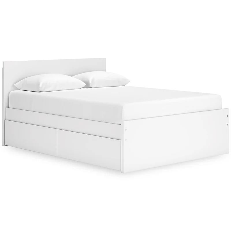 Signature Design by Ashley Onita EB9630B12 Queen Panel Platform Bed with 1 Side Storage