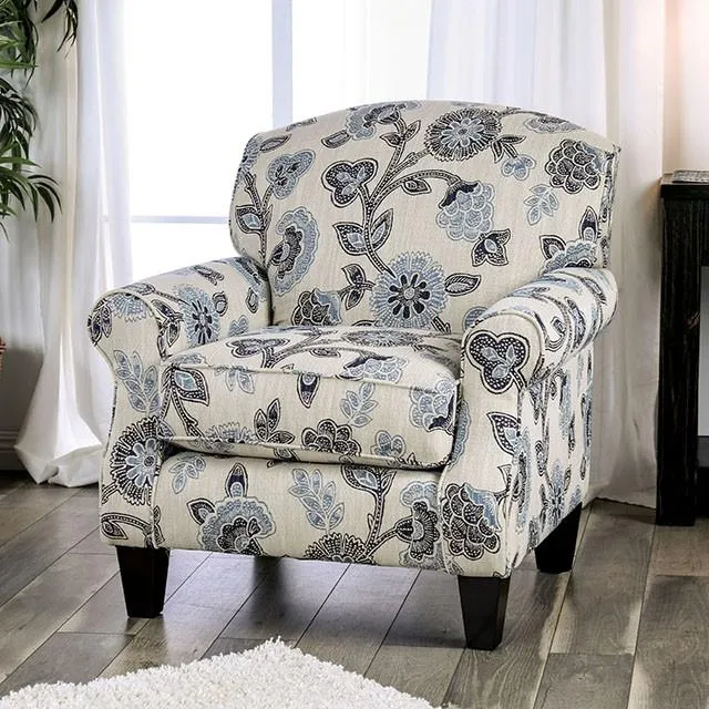 Furniture of America Nash SM8101-CH-FL Floral Chair