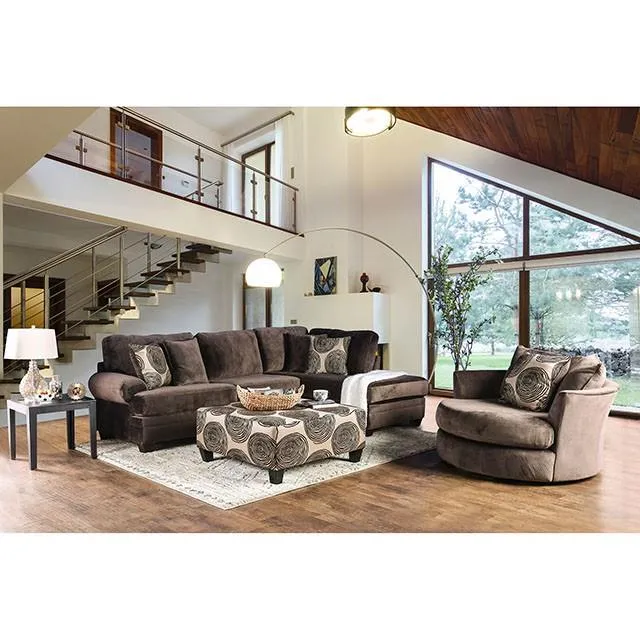 Furniture of America Bonaventura SM5142BR-CH Swivel Chair