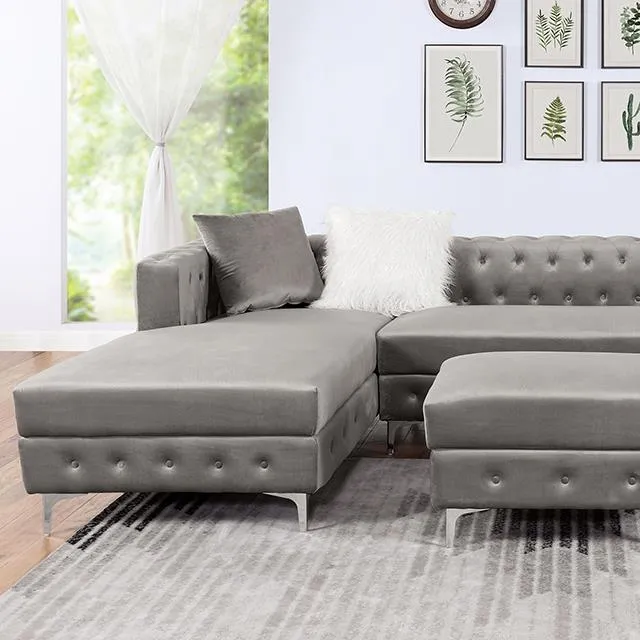 Furniture of America Ciabattoni CM6256GY-SECT Sectional