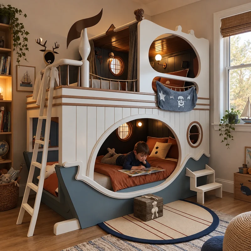 Nightwatch Pirate Ship Kids Bunk Bed Frame
