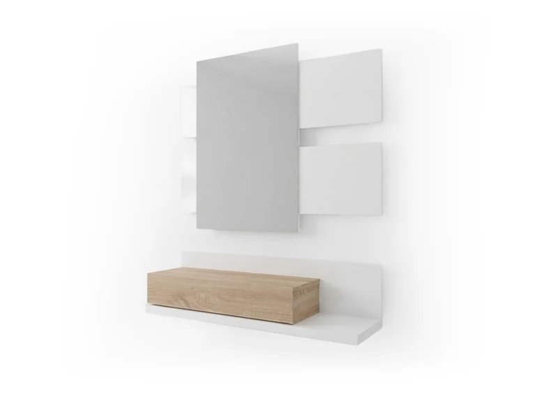 Mueble Recibidor Tekkan + Espejo y Cajon