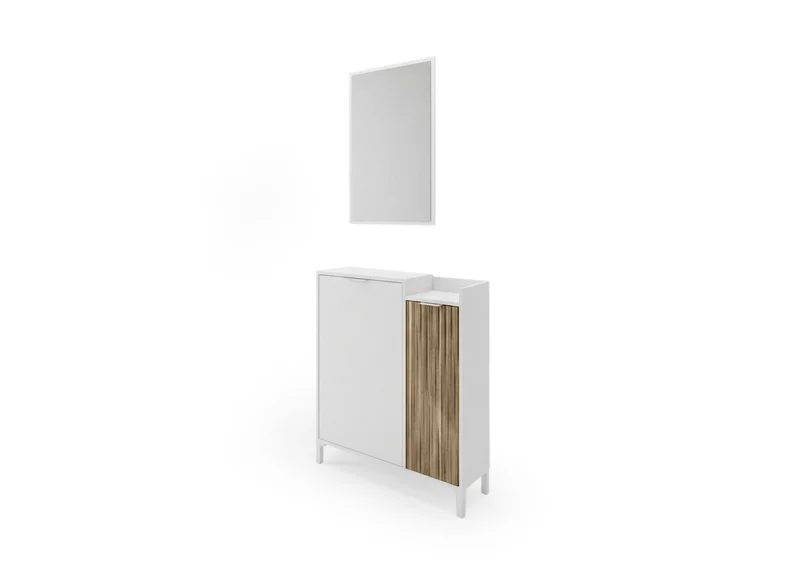 Mueble Recibidor Consola Ethna 2 Puertas + Espejo