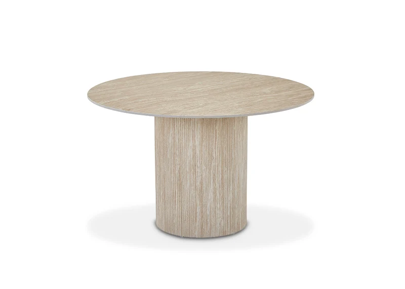 Mesa Redonda Petra Efecto Marmol 120cm. Comedor o Cocina