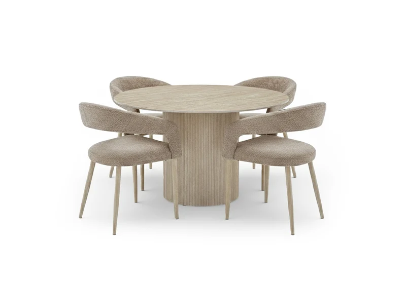 Mesa Redonda Petra 120cm + 4 Sillas
