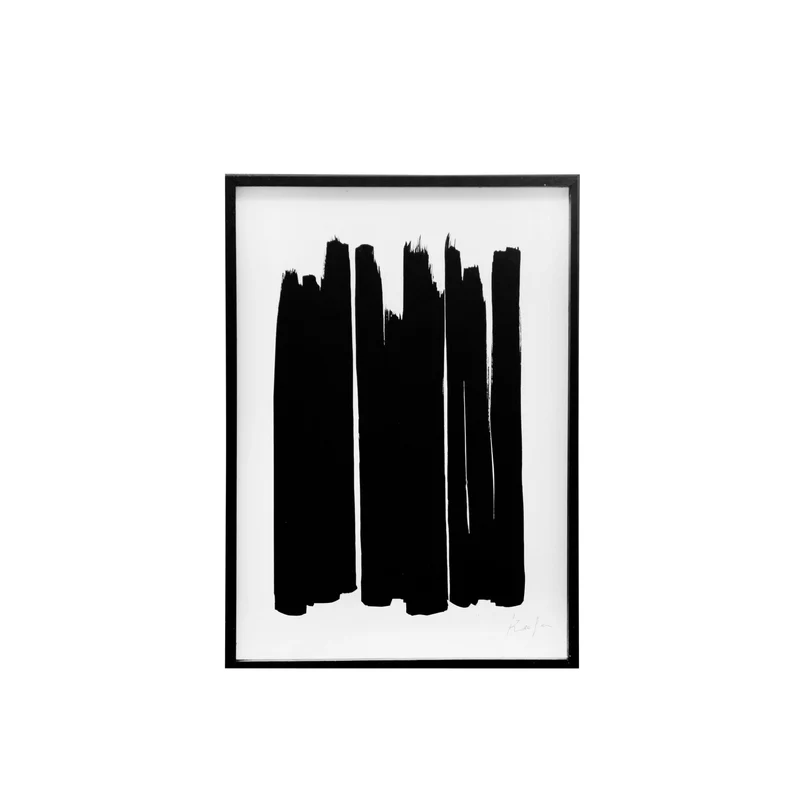 Obra de arte - Rayas negras - 50×70cm - Marco negro