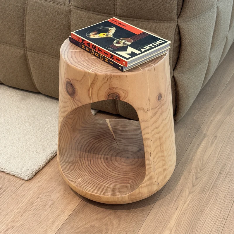 Mesa auxiliar Dalo - Madera de pino - Roble natural claro - H42 cm