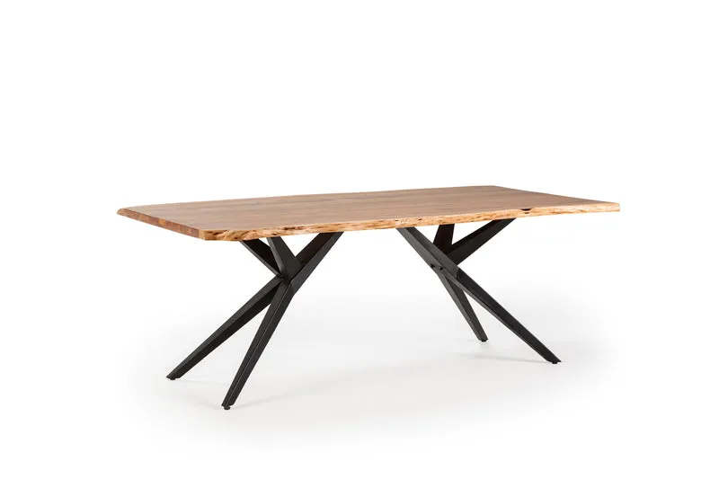 Mesa de comedor rectangular Mudri 200 cm Acacia patas metálicas