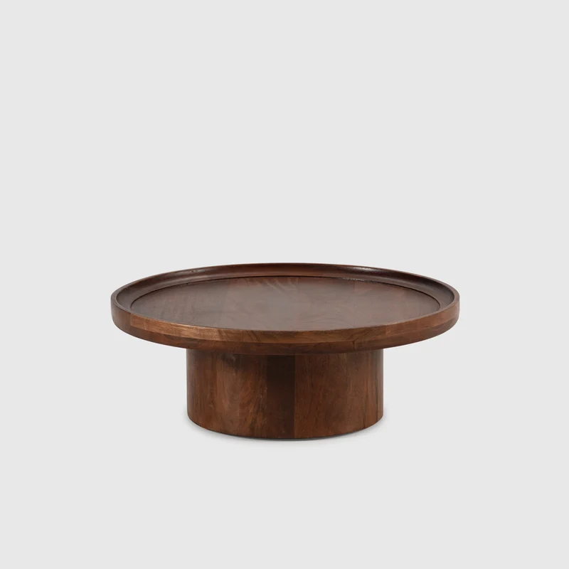 Mesa de centro Giselle 80 cm Marron oscuro