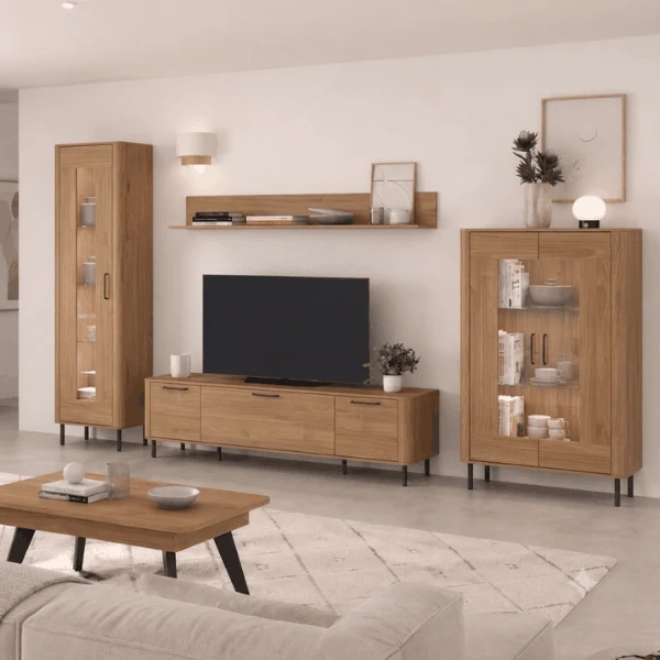Mueble salón con vitrina NAPOLI ambiente 4