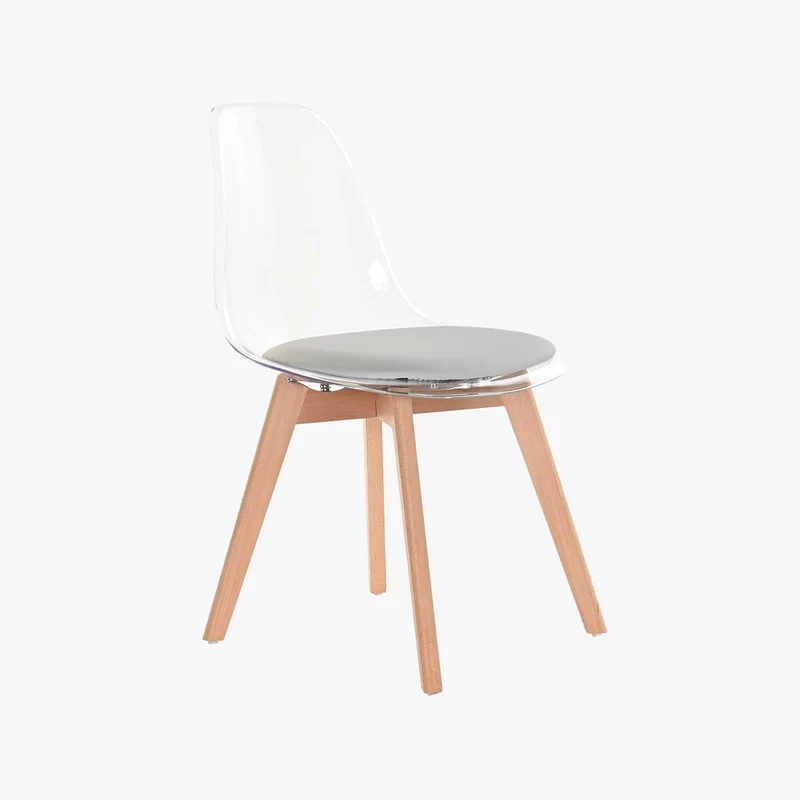 Cadeira Transparente Cinza 54X47X83 EAMES
