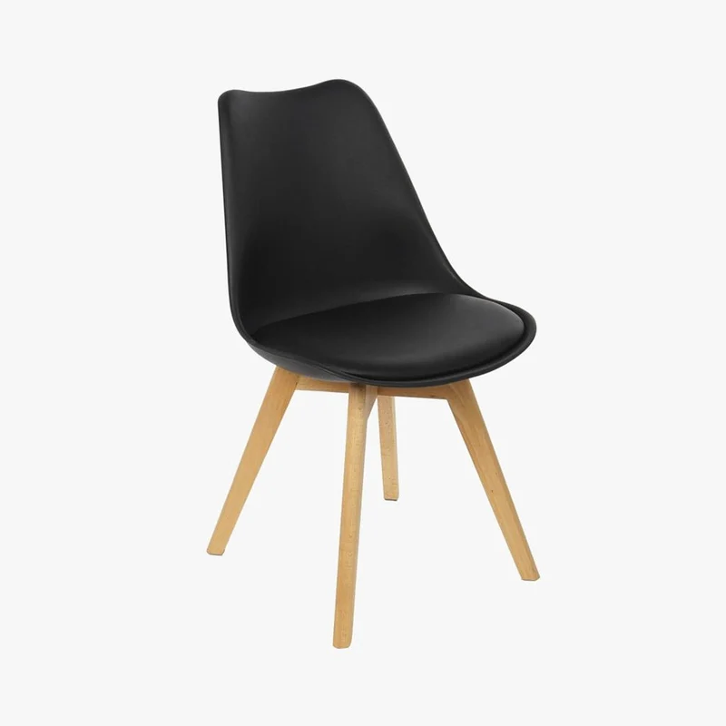 Cadeira Com Revestimento Sintético Preto 48X55X84 EAMES