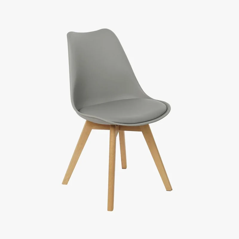 Cadeira Com Revestimento Sintético Cinza 48X55X84 EAMES