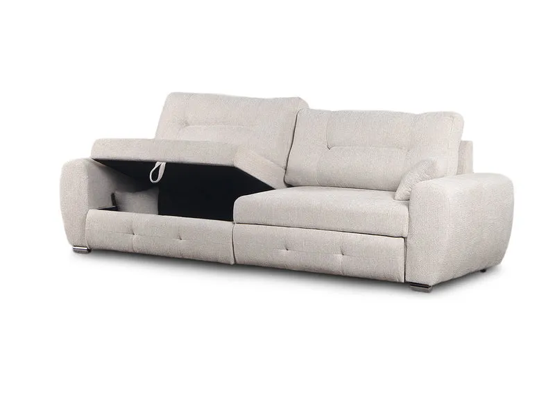 Sofa Chaise Longue con Arcon Lila Beige 270cm