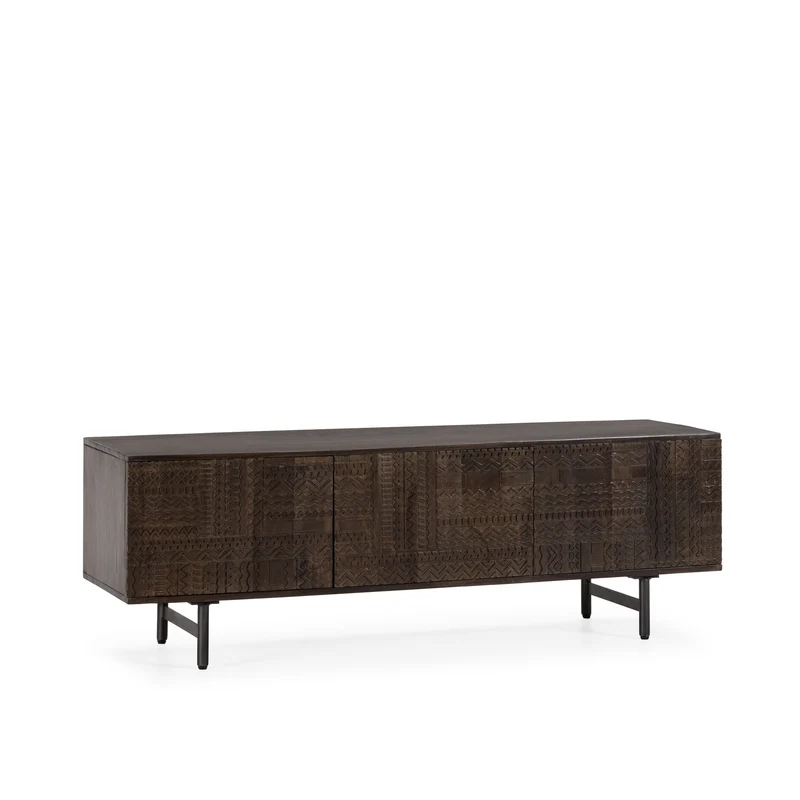 Mueble TV Kalai 145 cm Verde oliva patas metálicas