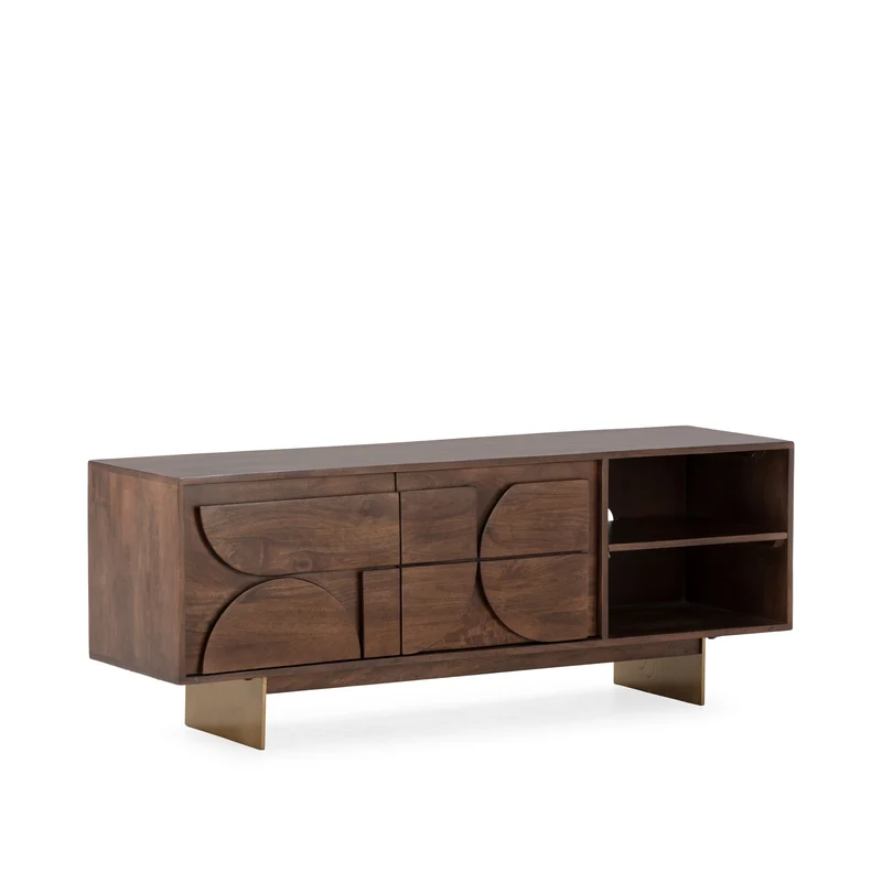 Mueble TV Trisha 145 cm Marron oscuro