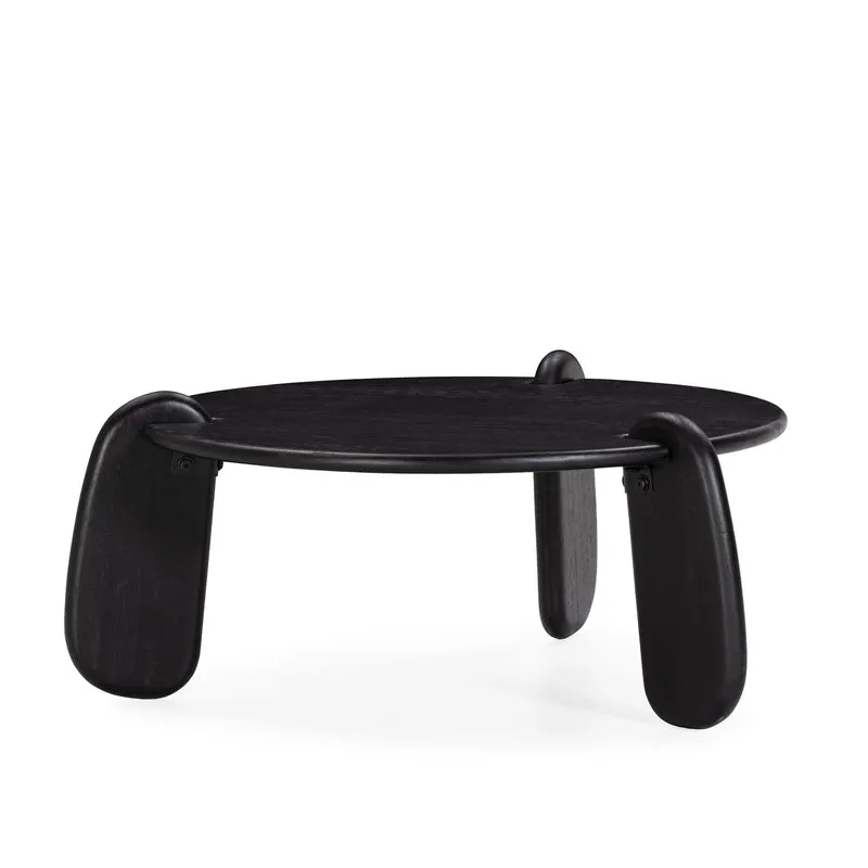 Mesa de centro redonda Tamira 80 cm Negro