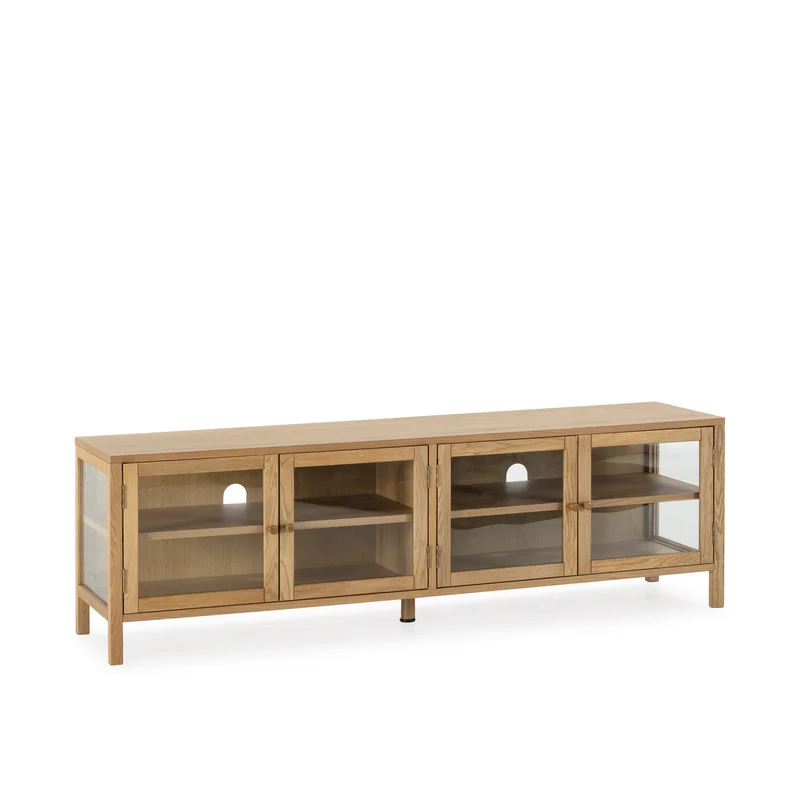 Mueble TV Ceci 160 cm Roble puertas de cristal