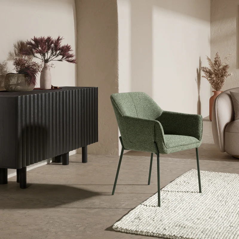 Sillón Suma Verde y patas negras