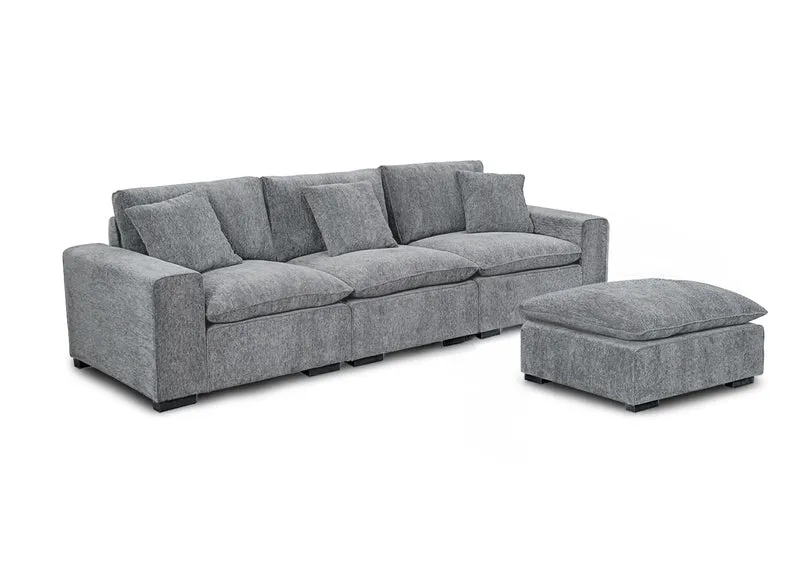 Sofa Chaise Longue Modular Sophie Gris 275cm