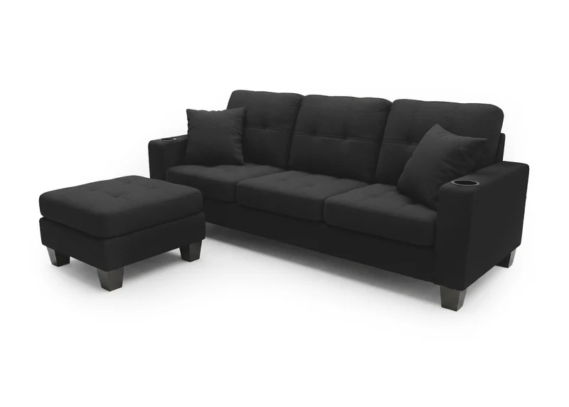 Sofa Kiger + Puff Convertible en Chaise Longue 184cm