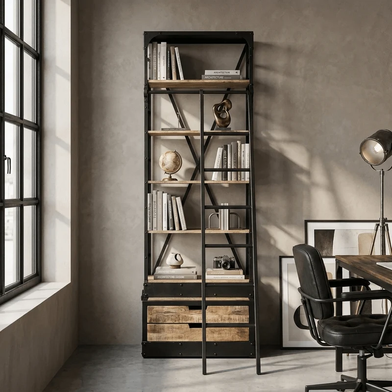 Estante Escadote 75x47x220 cm OFFICE