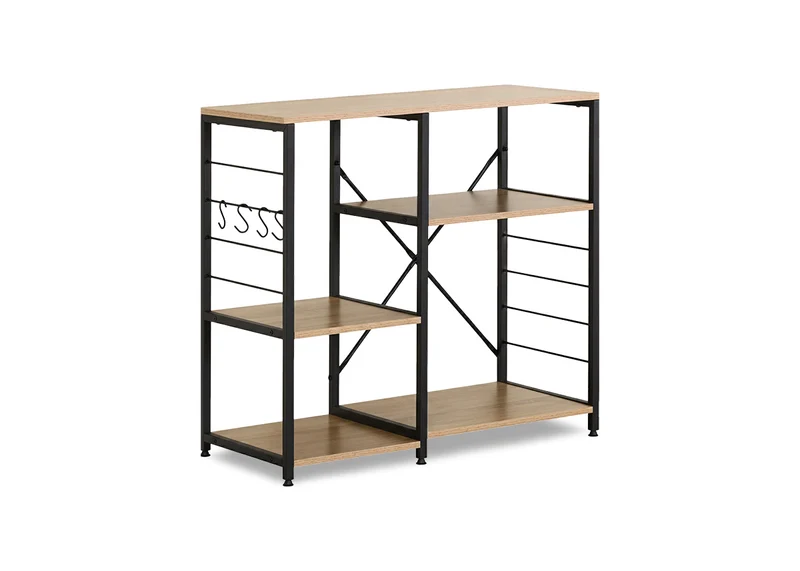 Estanteria de Cocina en Madera y Metal Nancy, Estilo Industrial