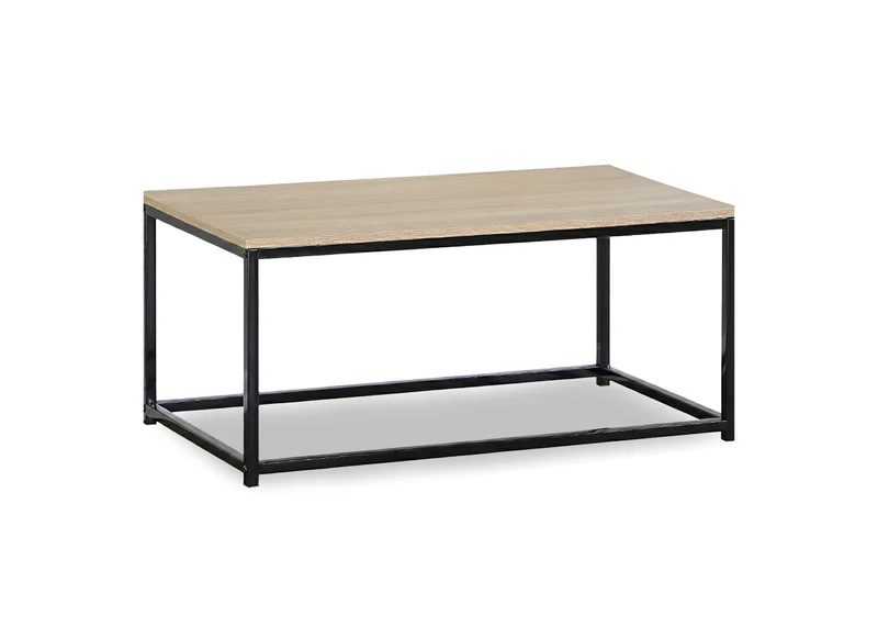 Mesa de Centro Nancy en Madera y Metal, Diseño Industrial