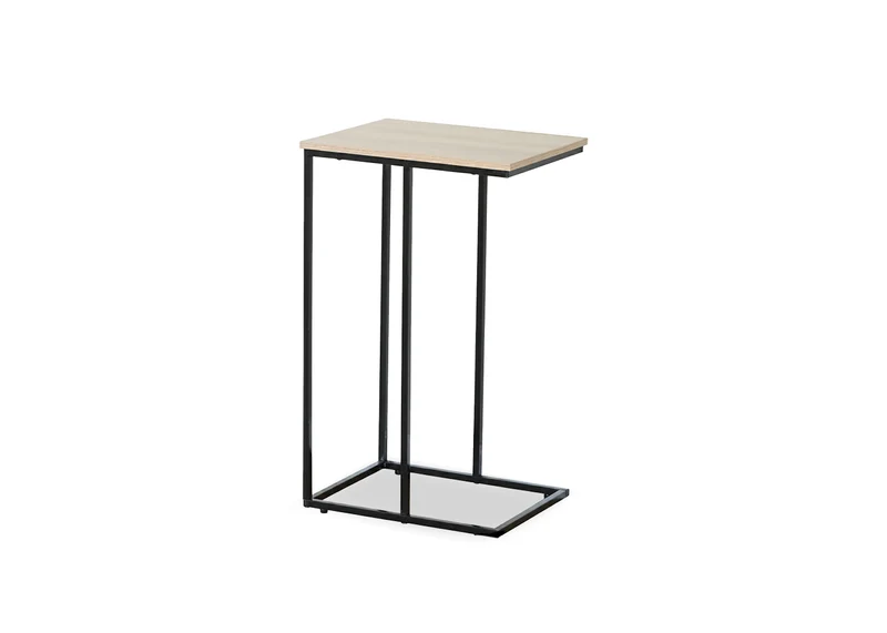 Mesa Auxiliar Lateral en Madera y Metal Nancy, Estilo Industrial