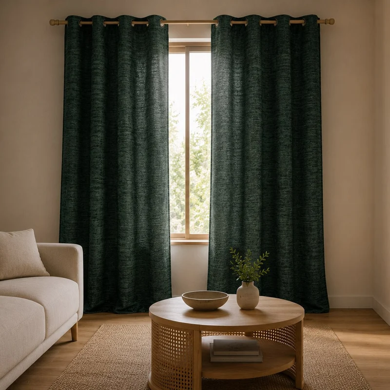 Cortinado Chenile Verde INDIE