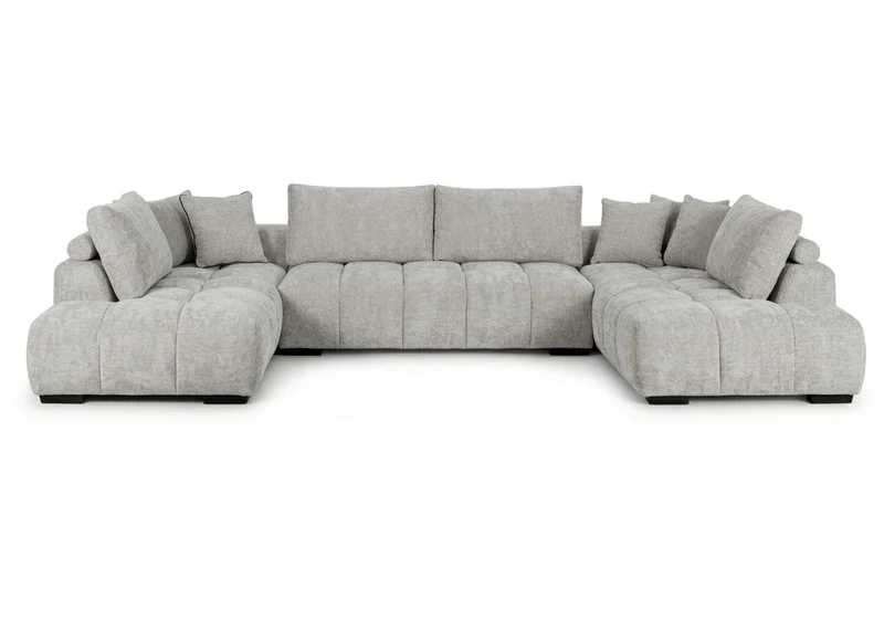 Sofa Rinconera Chaise Longue G-Silver 372cm