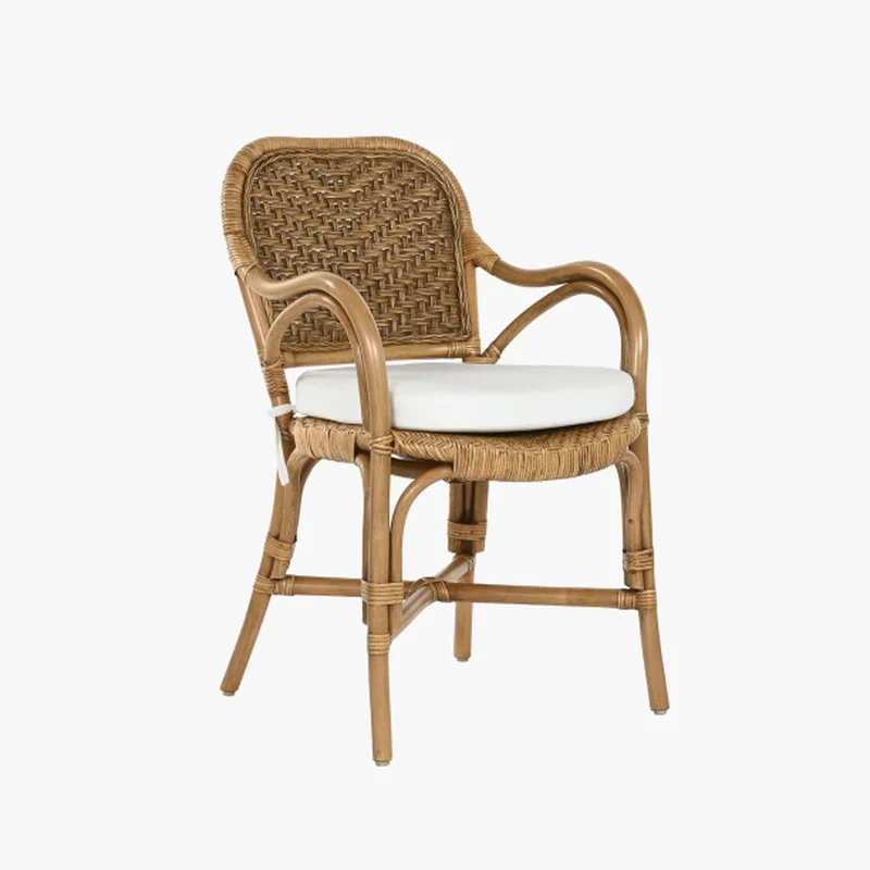Cadeira de Bambu e Rattan Castanha 55x62x86 BALI