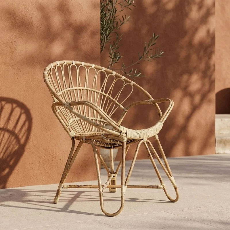 Cadeirão Redondo de Rattan 77x58x85 BALI