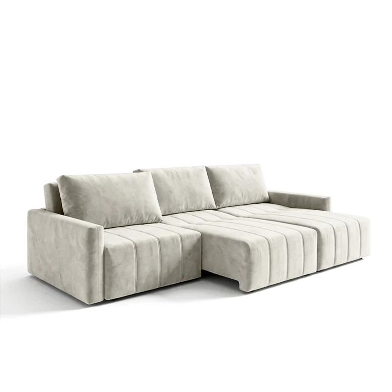 Sofá 3 Cuerpos Noronha Tela Beige - 3.00m