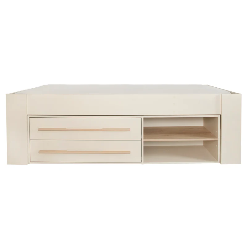 Kinderbett-Set 'Captain' 90 x 200 cm - Serie 'Flexi Grow' - Cashmere / Eichen-Dekor