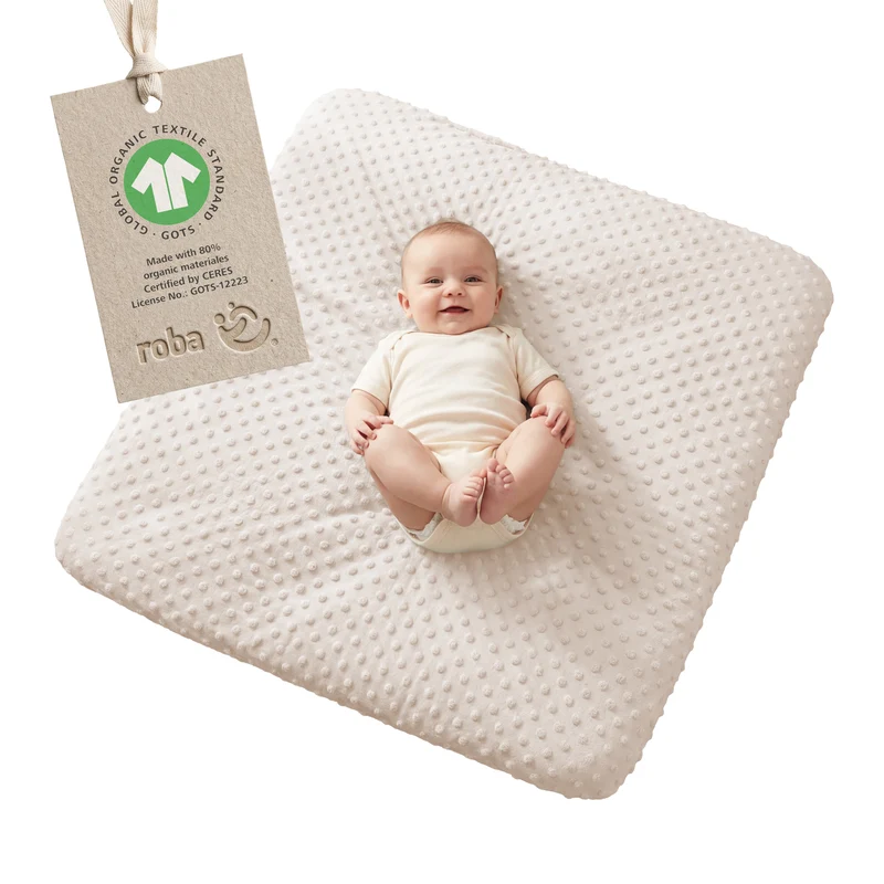 Organic Spannbezug für Wickelauflagen 75x85 cm 'Frosty Almond' - Beige