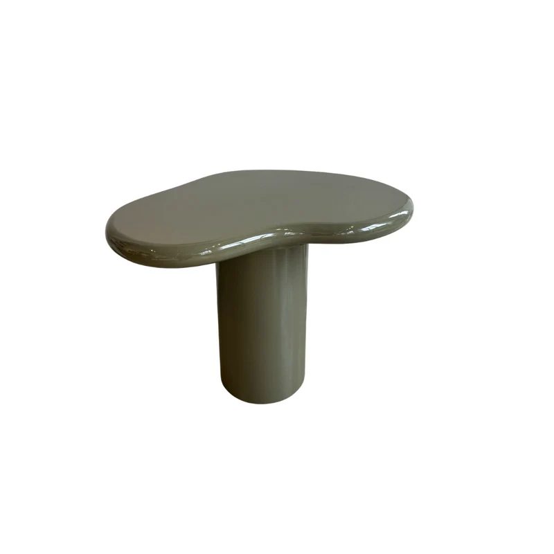 Mesa auxiliar orgánica - Jonah - Mediana - Verde oliva - StoneSkin brillante