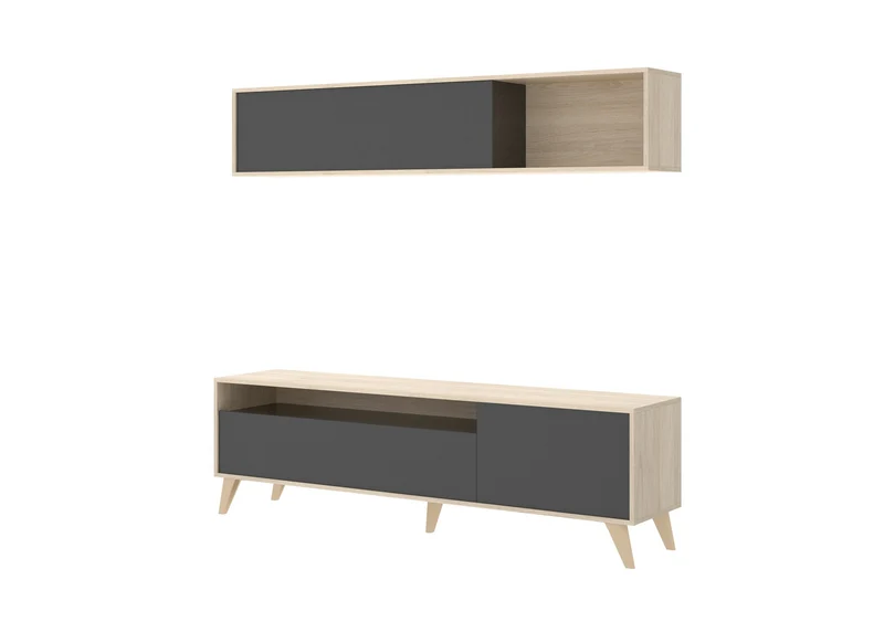 Conjunto Mueble de Salon Barcelona Grafito