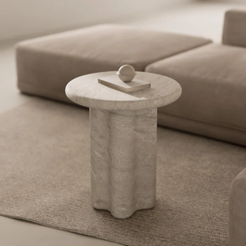 Mesa de centro Emeric Efecto Mármol Travertino
