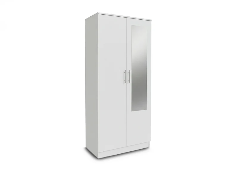Armario de Dormitorio 2 Puertas W, con Espejo