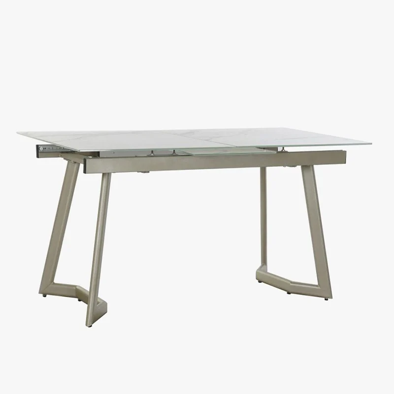 Mesa Jantar Tampo em Vidro Extensível | 140–180x80x76 cm | PRISMA