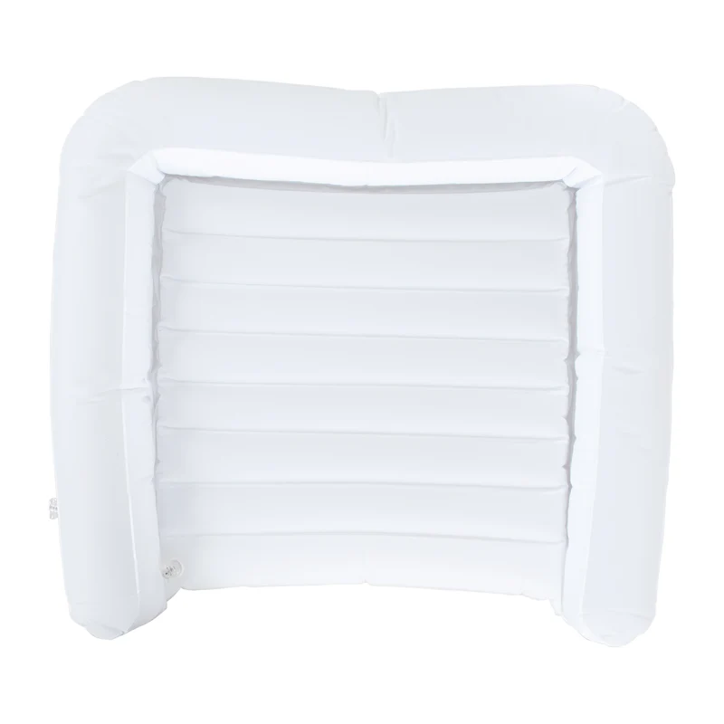 Wickelauflage aufblasbar 85 x 75 cm - Wasserfeste & pflegeleichte Unterlage - Weiß
