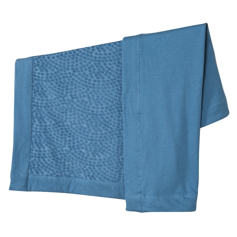 Babydecke 80 x 80 cm 'Seashells Indigo' - GOTS & Oeko-Tex zertifiziert - Blau