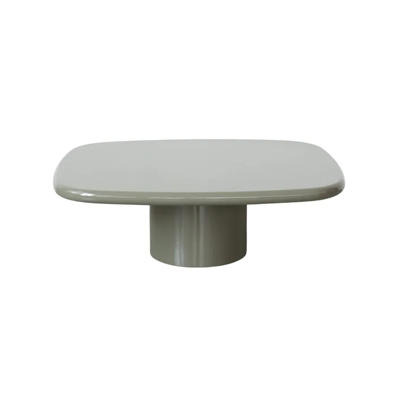 Salontafel Mouzon - 90 cm - Glossy StoneSkin - Kaki Claro