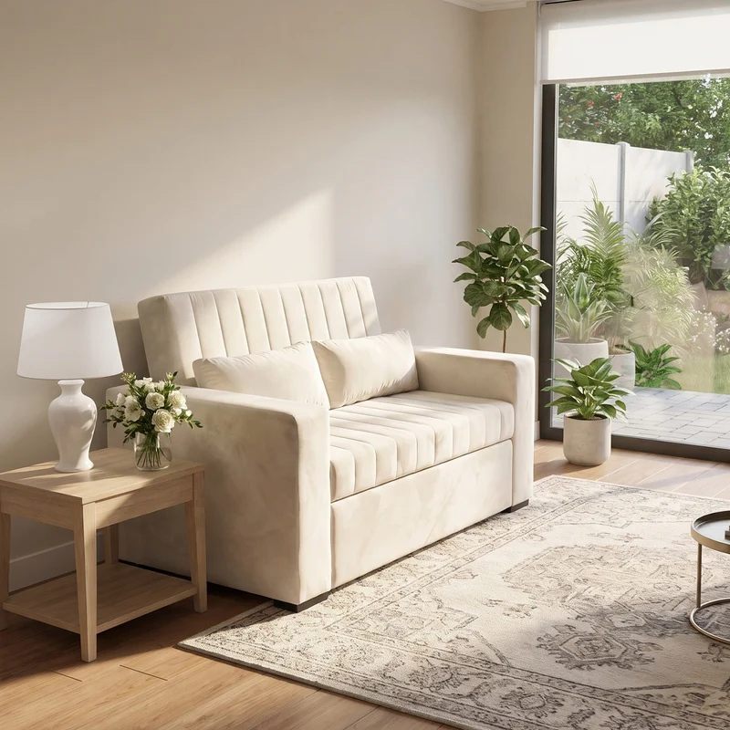 Sofá 2 cuerpos Málaga Tela Beige - 1.30m a Confección
