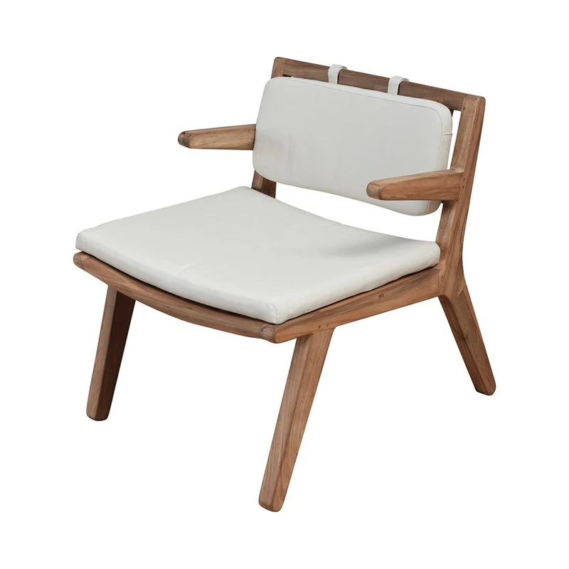 Silla de jardín de madera de teca - Zeno - Low Dinning - Incl. almohadas