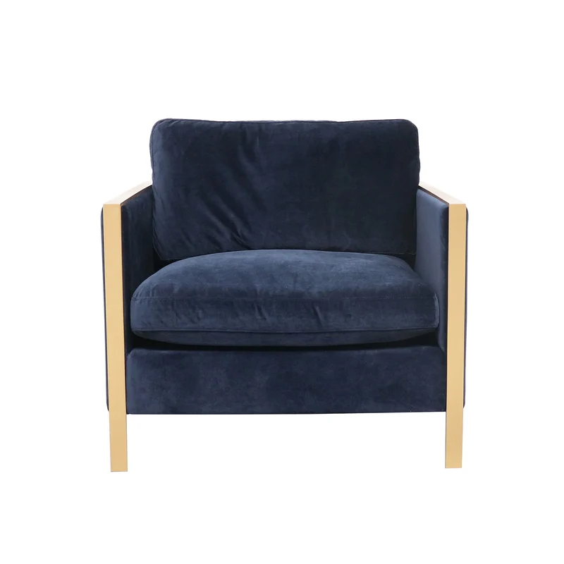 Sillón de Terciopelo - Force 1 - Azul Oscuro