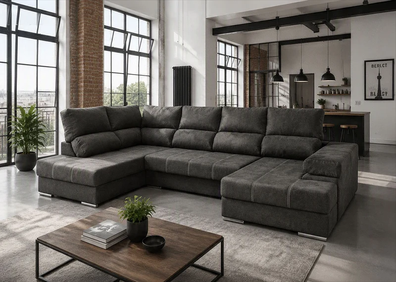 Mega Sofa Cama Chaise Longue Rinconera Italia 315cm